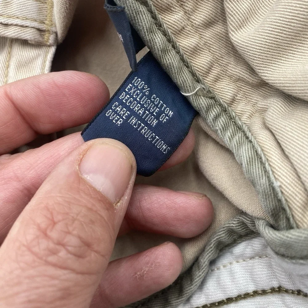 Vintage Ralph Lauren Polo Y2K Cargo Baggy Khaki Mens Size 40 VGC‎
